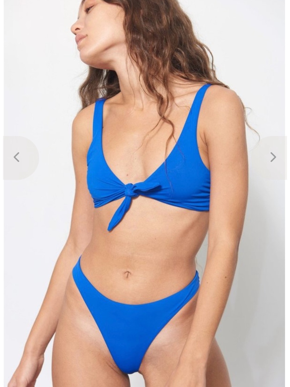 Mara Hoffman Blue Tie-Front Bikini Top & High-Cut Bottoms - Women's Swim